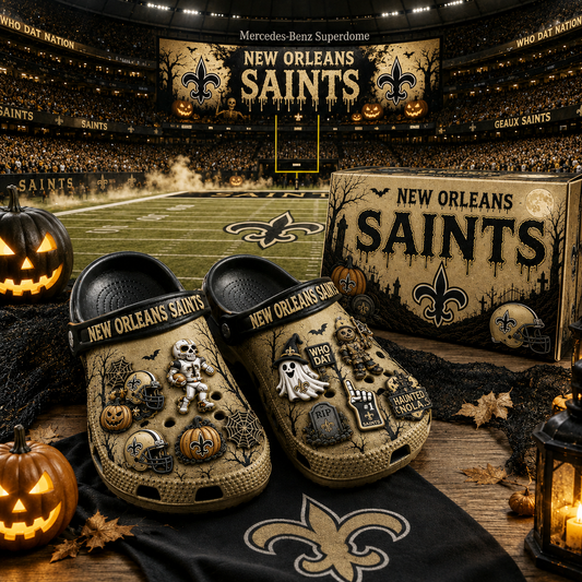Premium NFL NOS Haunted Game Day Halloween Charm Clogs