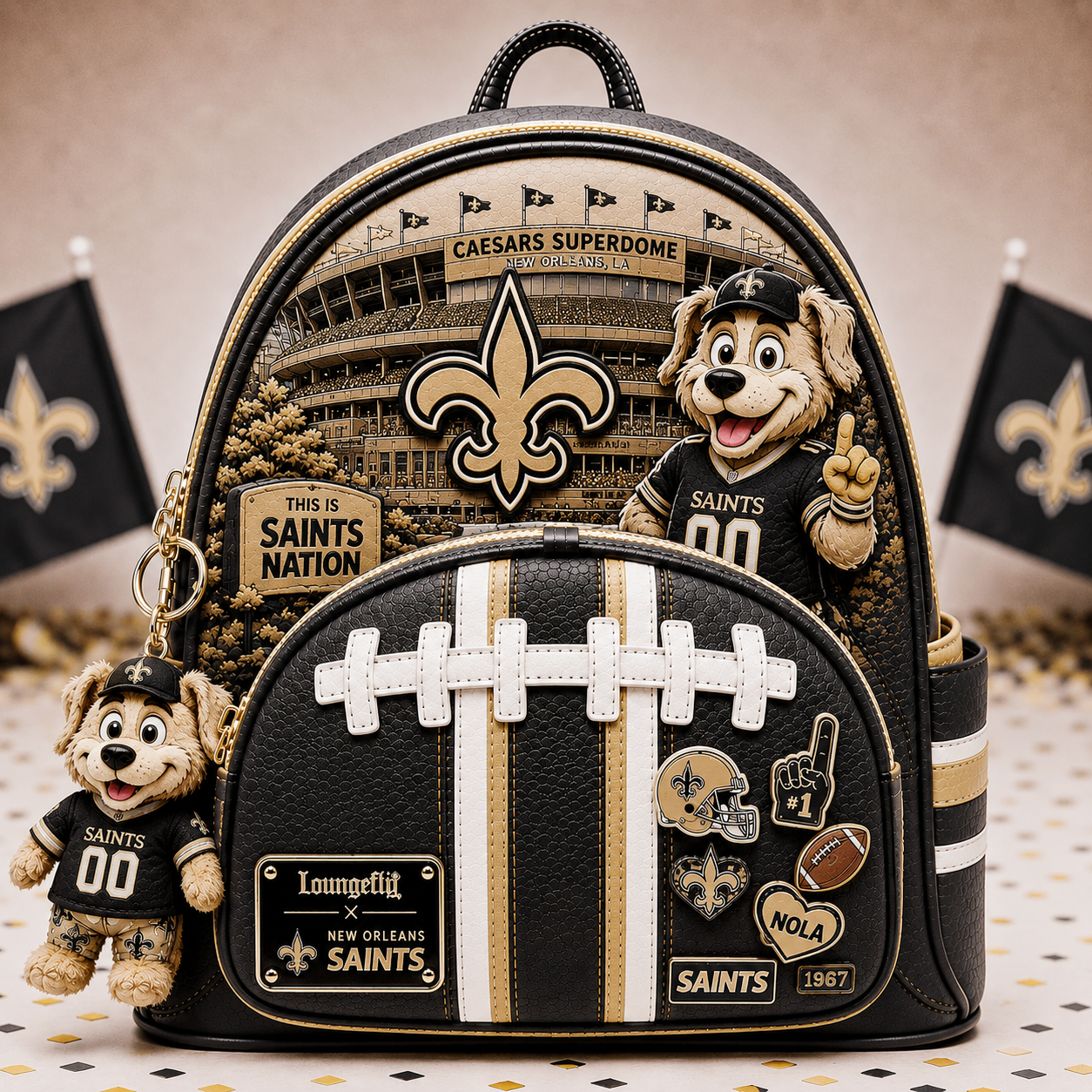 Premium NFL NOS Mascot Football Fan Backpack