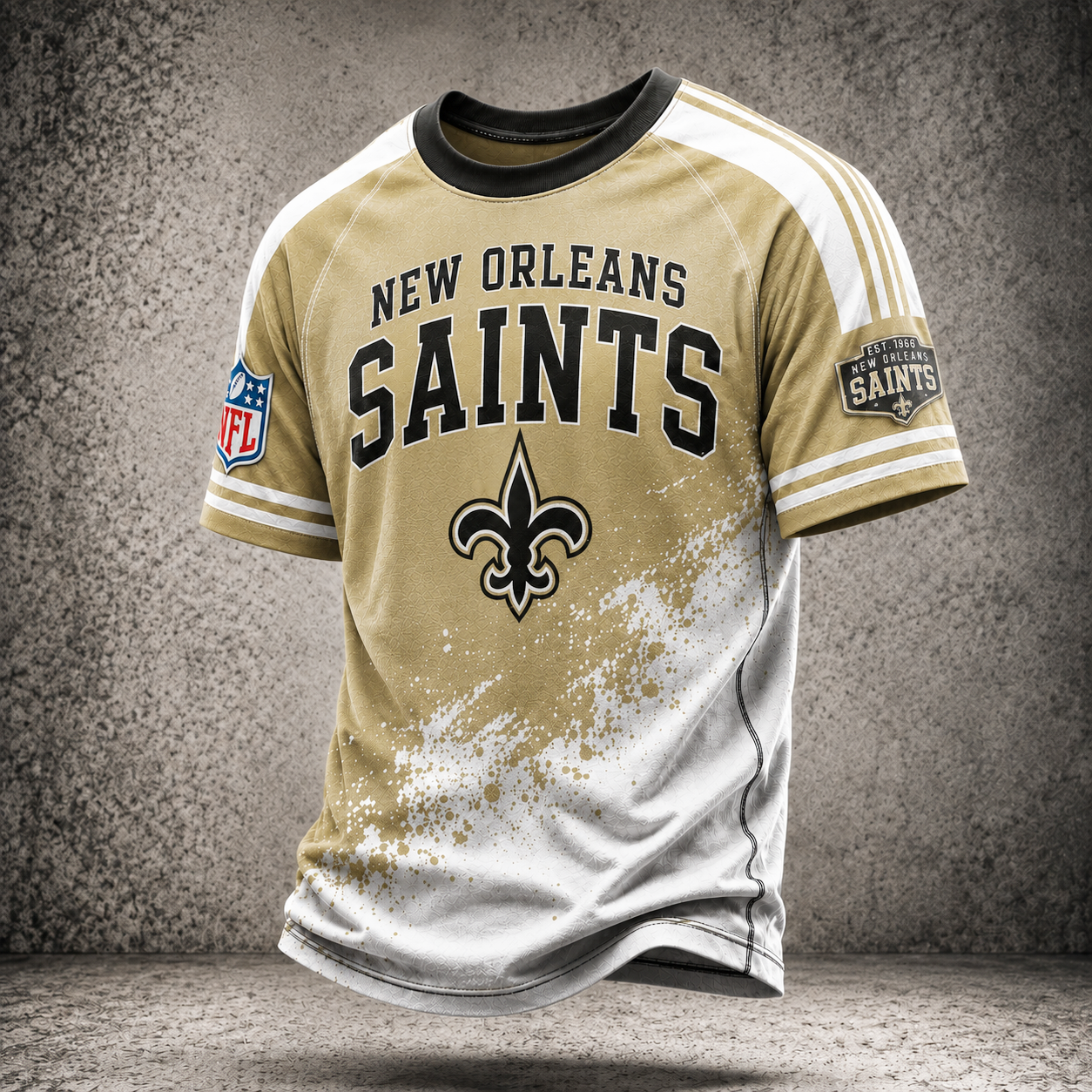Premium NFL NOS Vintage Paint Splatter Performance T-Shirt