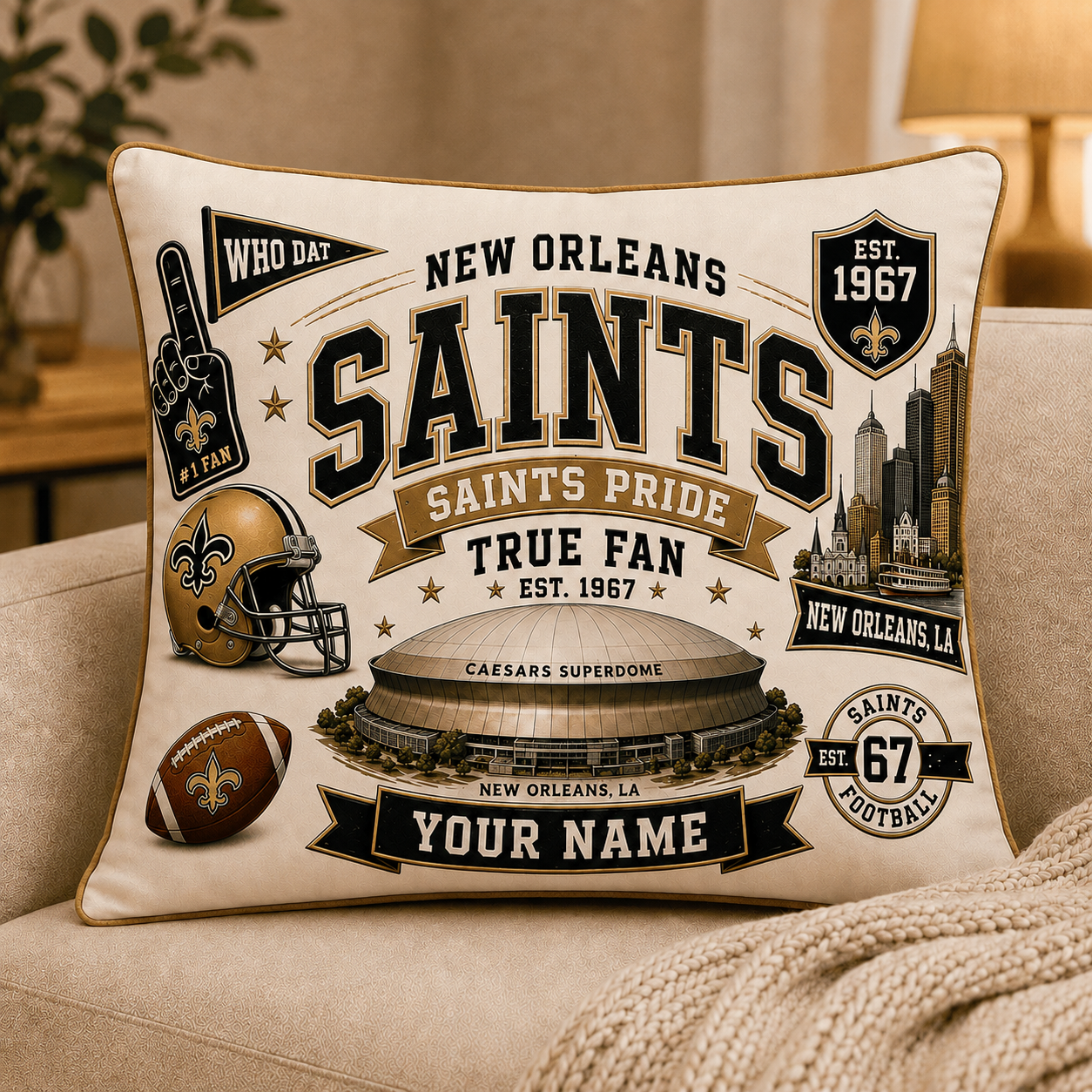Premium NFL NOS Vintage Pillow