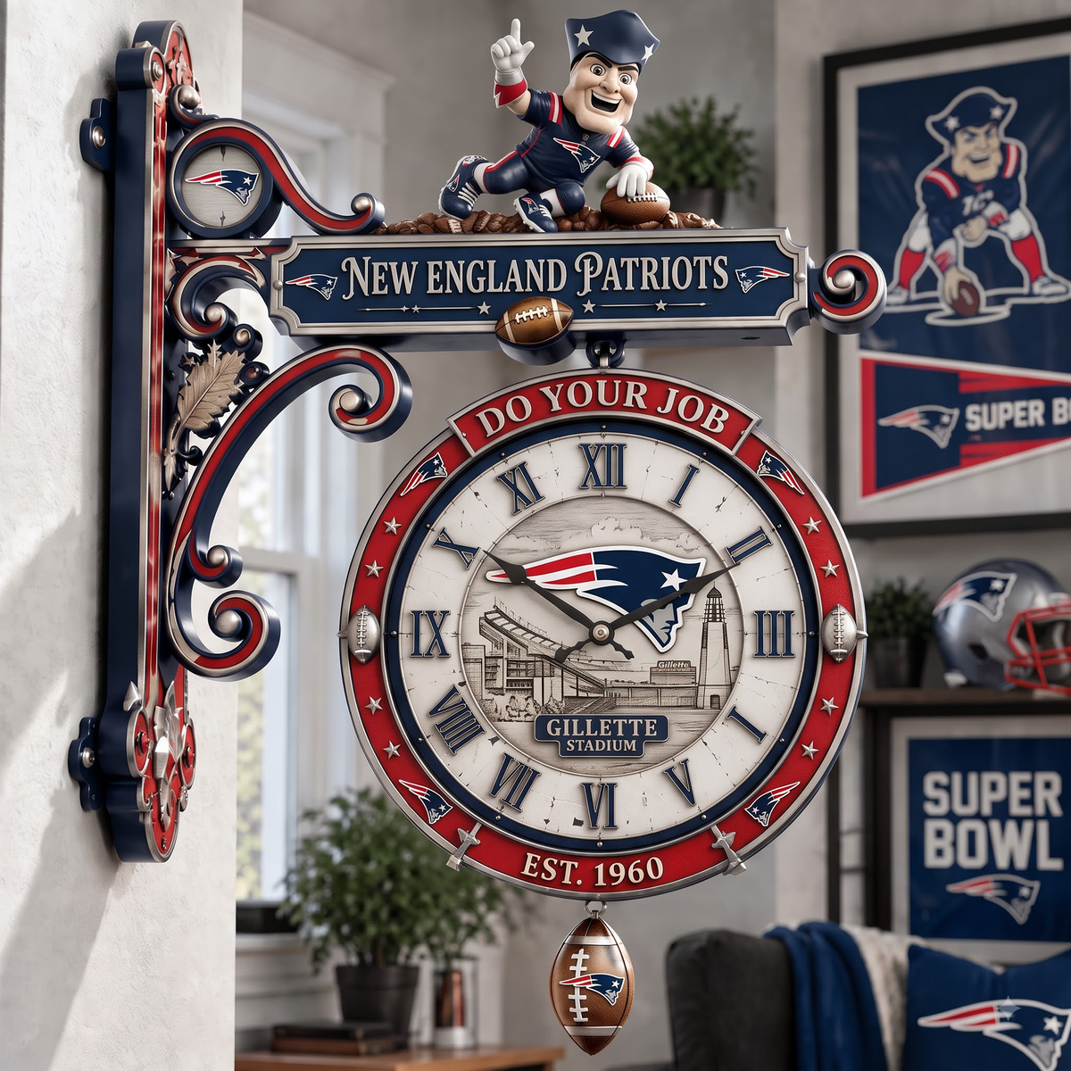Premium NFL NR Illuminating Collector Wall Clock