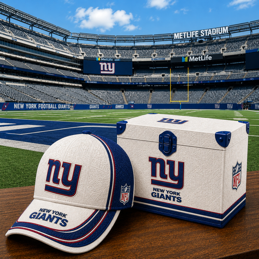 Premium NFL NYG Embossed Leather Cap V2