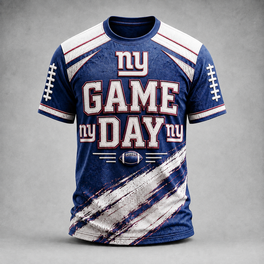 Premium NFL NYG Game Day Paint Splatter Performance T-Shirt
