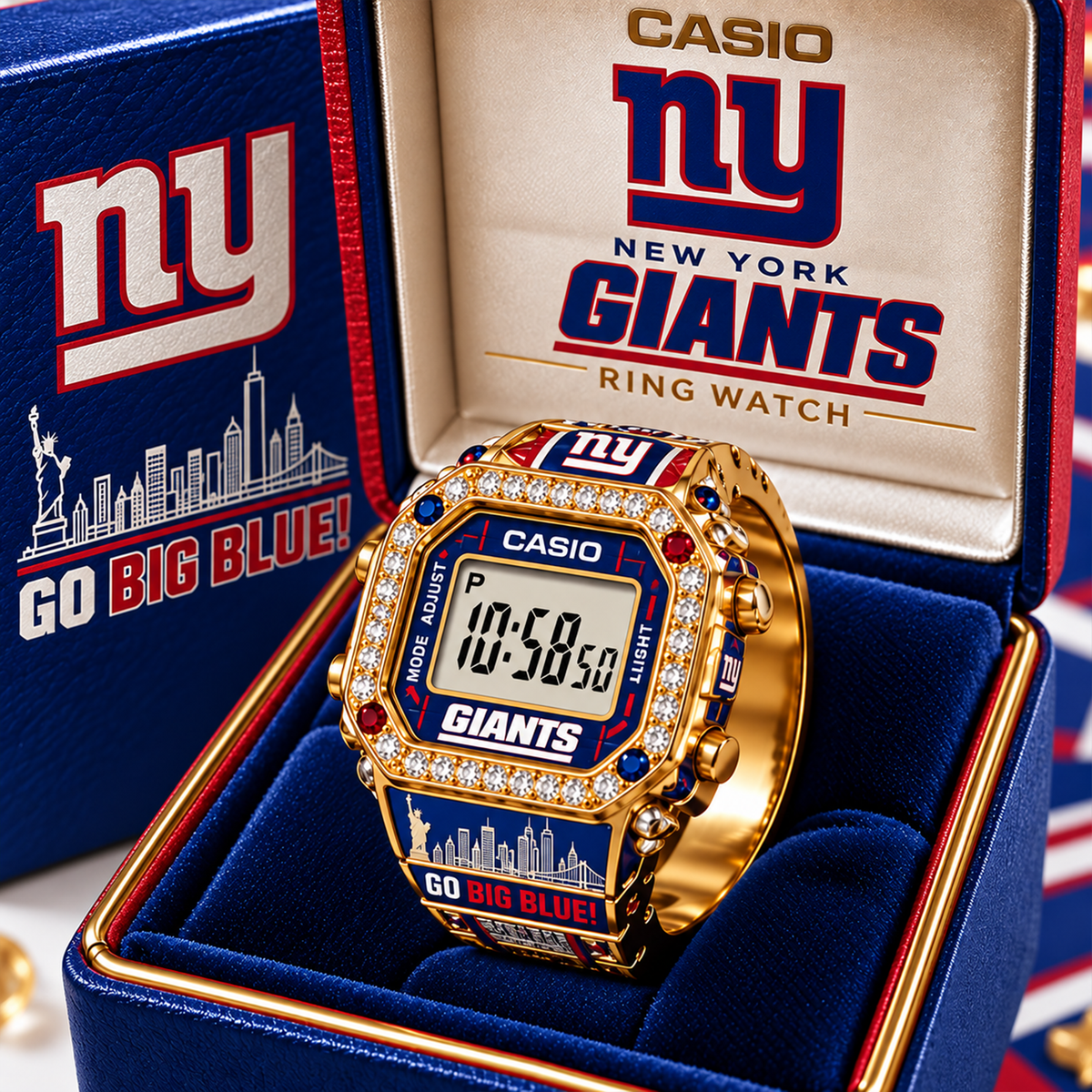 Premium NFL NYG Gold Ring Watch