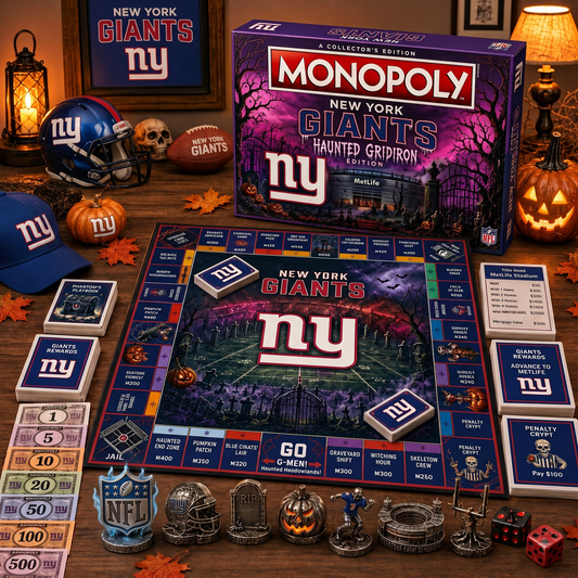 Premium NFL NYG Halloween Monopoly Collector’s Edition Board Game V2