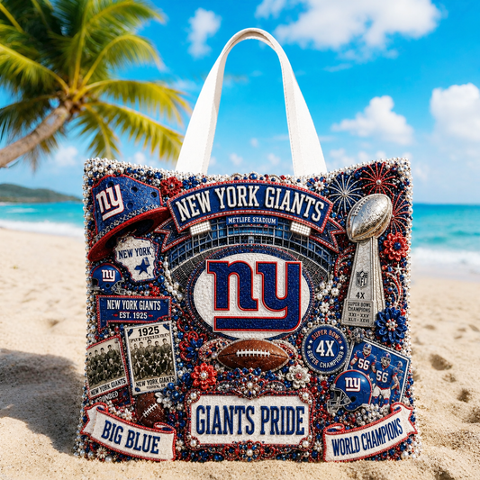 Premium NFL NYG Summer Vibes Tote Bag