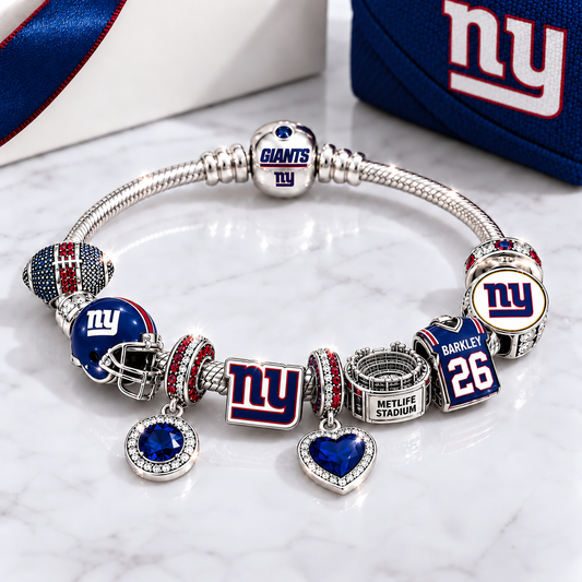 Premium NFL NYG Team Spirit Charm Bracelet V8