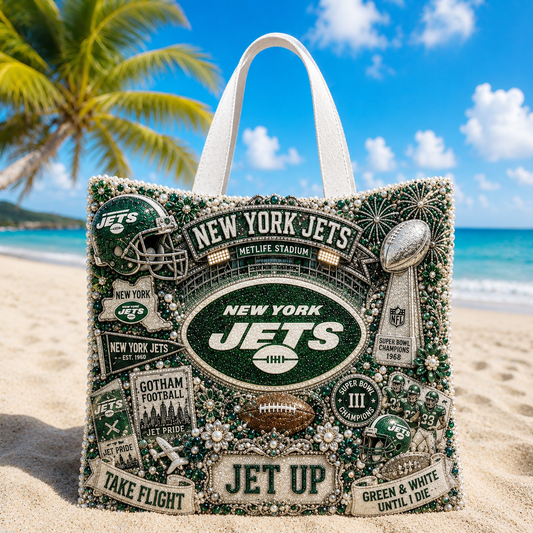 Premium NFL NYJ Summer Vibes Tote Bag