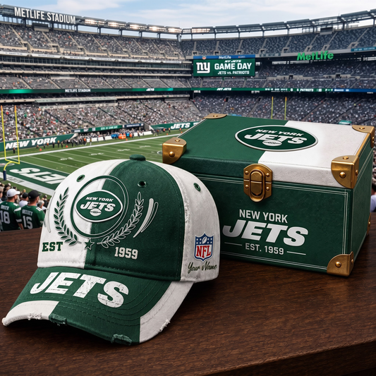 Premium NFL NYJ Vintage Heritage Distressed Cap V2