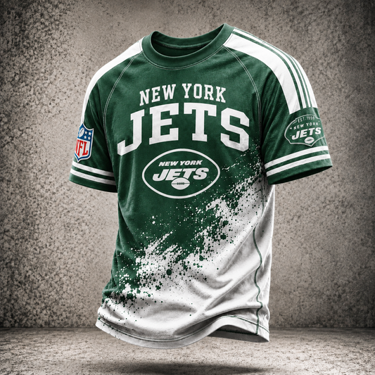 Premium NFL NYJ Vintage Paint Splatter Performance T-Shirt