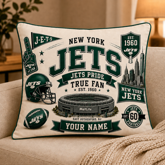 Premium NFL NYJ Vintage Pillow