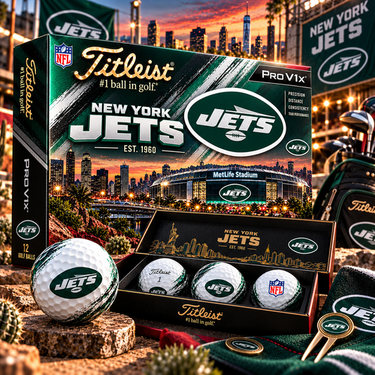 Premium NFL NYJ x Titleist Pro V1 Herritage Golf Ball Set V4