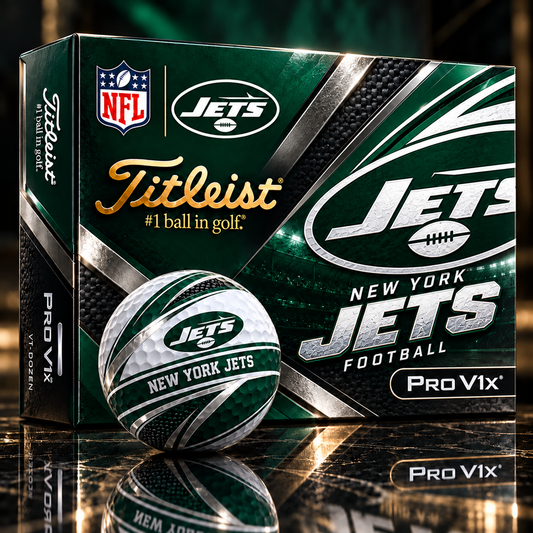 Premium NFL NYJ x Titleist Pro V1 Team Spirit Golf Balls Set V2