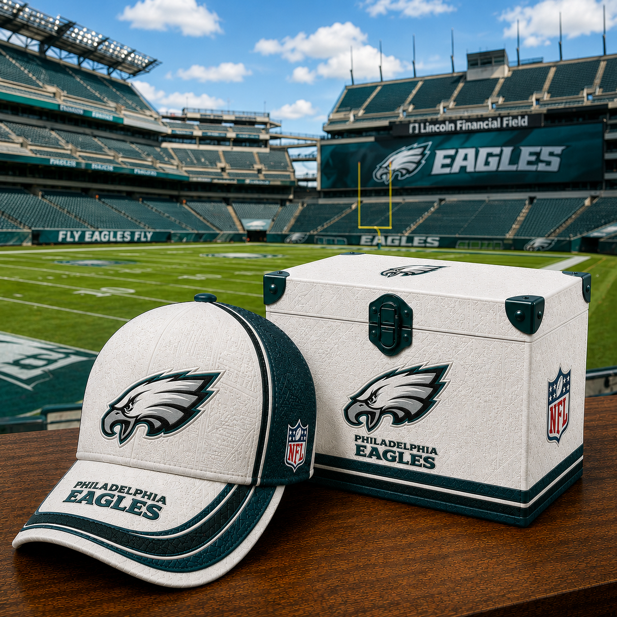 Premium NFL PE Embossed Leather Cap V2