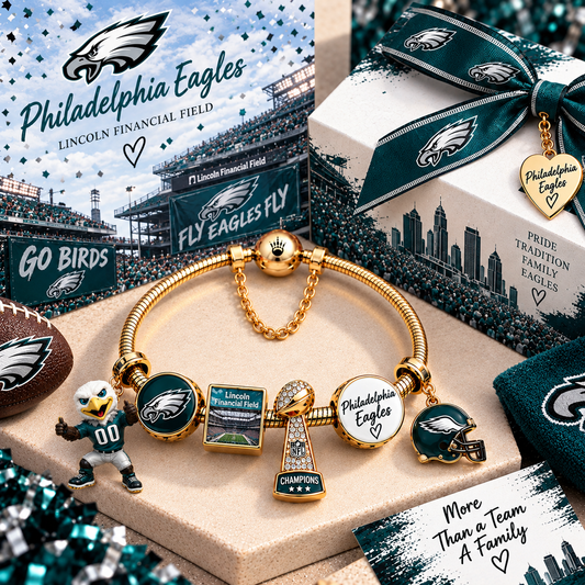 Premium NFL PE Fan Legacy Gold Charm Bracelet V7