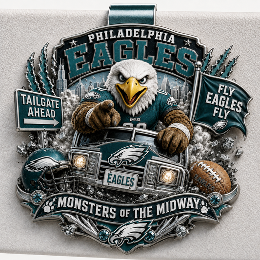 Premium NFL PE Mascot Tailgate 3D Car Visor Clip