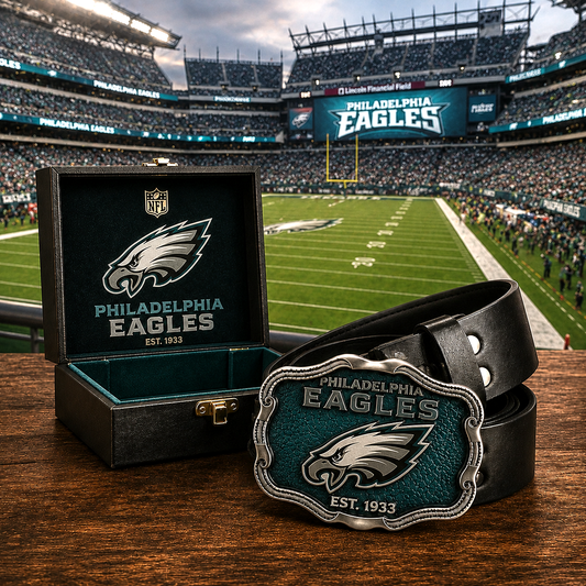 Premium NFL PE Vintage Heritage Leather Belt
