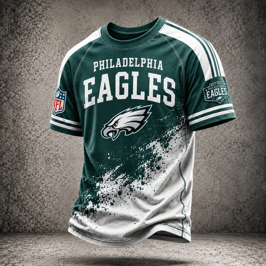 Premium NFL PE Vintage Paint Splatter Performance T-Shirt
