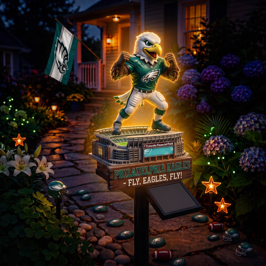 Premium NFL PHI Mascot Stadium LumiGarden Solar Lights