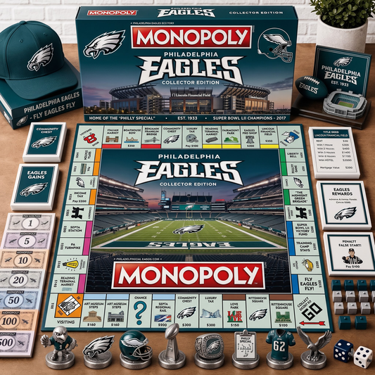 Premium NFL PHI Monopoly Collector’s Edition Board Game