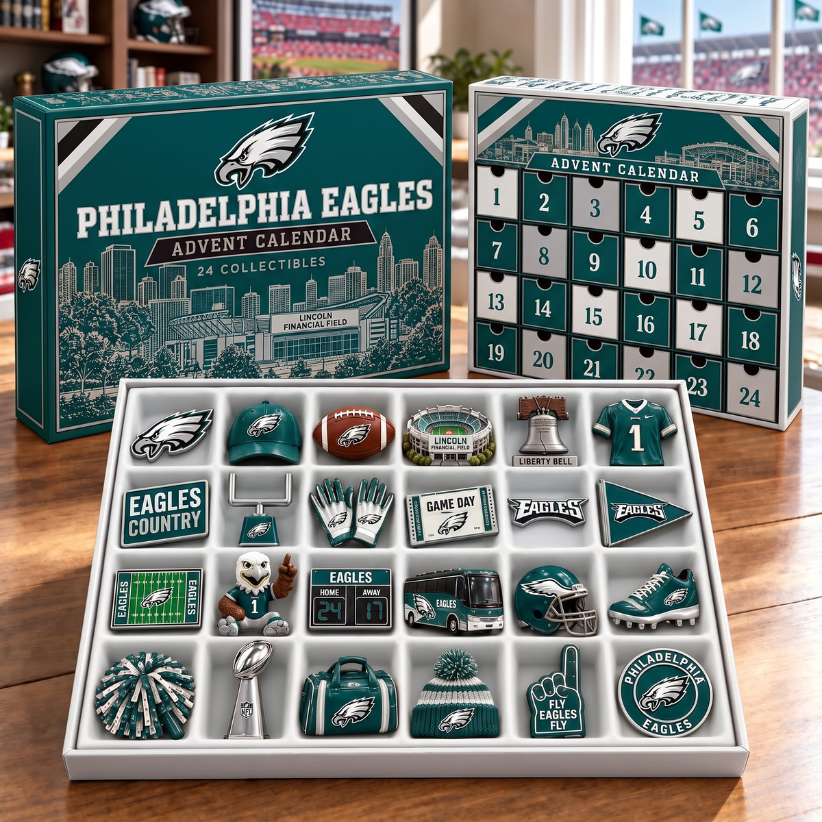 Premium NFL PHI Team Spirit 24-Piece Advent Calendar V3