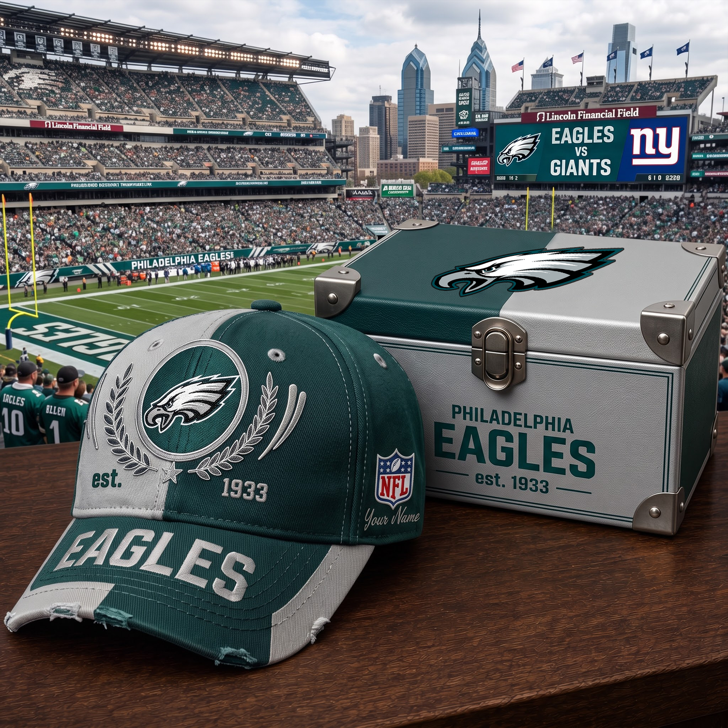 Premium NFL PHI Vintage Heritage Distressed Cap V2