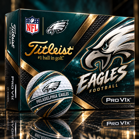 Premium NFL PHI x Titleist Pro V1 Team Spirit Golf Balls Set V2