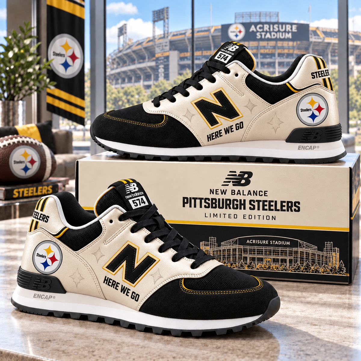 Premium NFL PIT NB 574 Sneaker