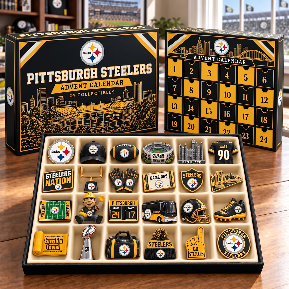 Premium NFL PIT Team Spirit 24-Piece Advent Calendar V3
