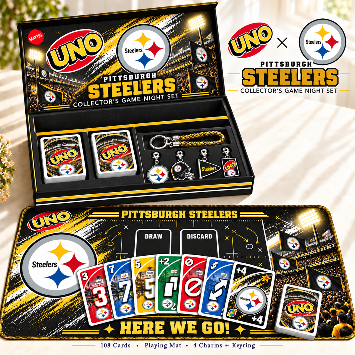 Premium NFL PIT Uno Board Game Set