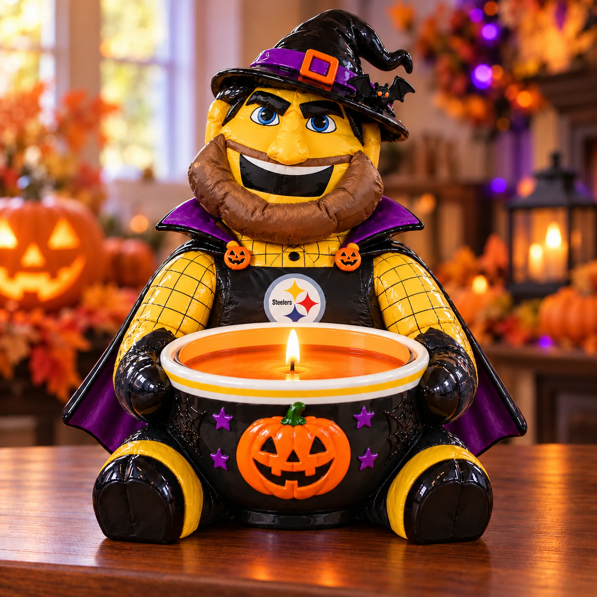 Premium NFL PS Halloween Candle Holder