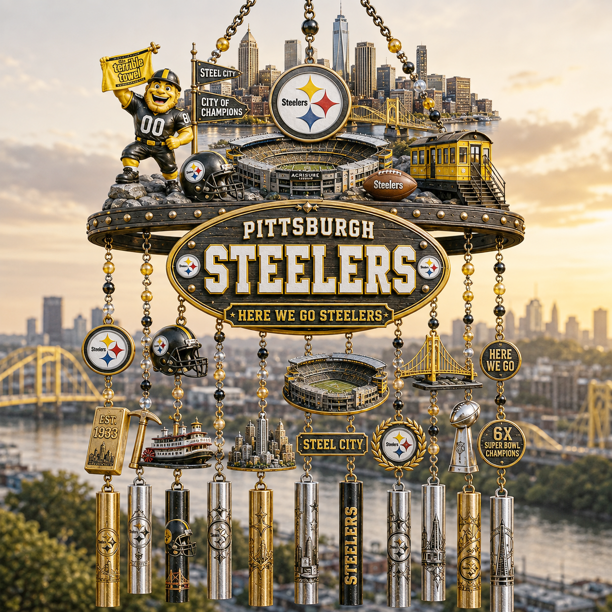 Premium NFL PS Heritage Wind Chime