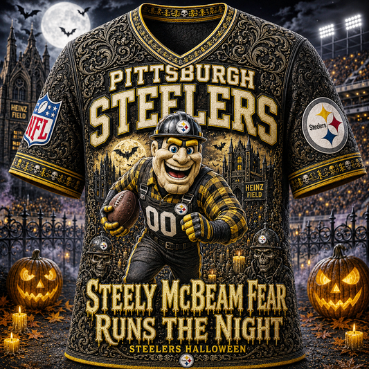 Premium NFL PS Runs the Night Halloween Mascot T-shirt
