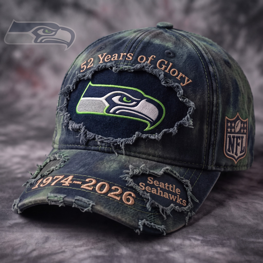 Premium NFL SEA Glory Vintage Distressed Embroidered Cap