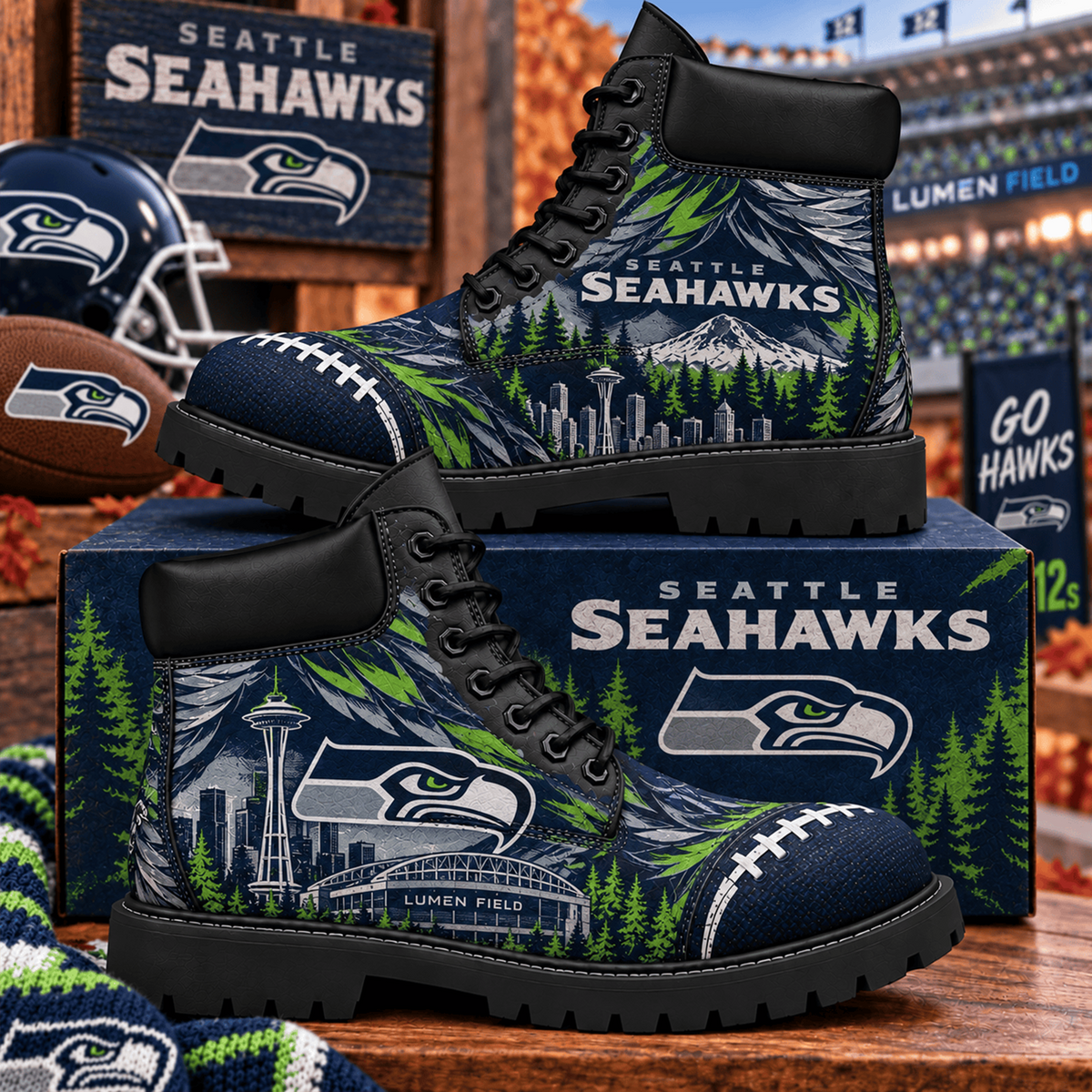Premium NFL SEA Heritage Skyline Boots V4