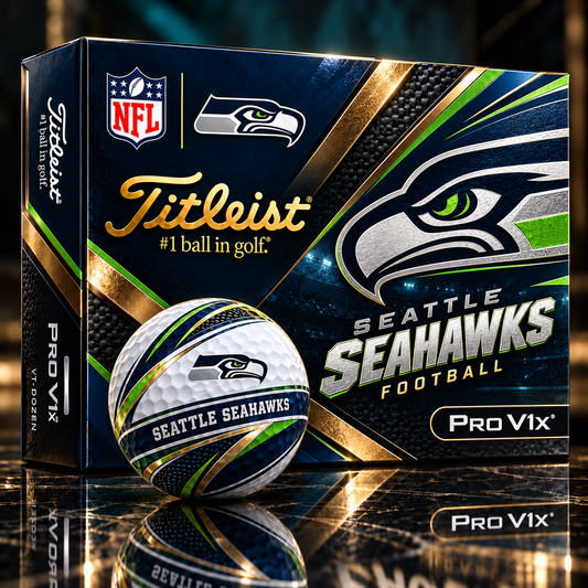 Premium NFL SEA x Titleist Pro V1 Team Spirit Golf Balls Set V2
