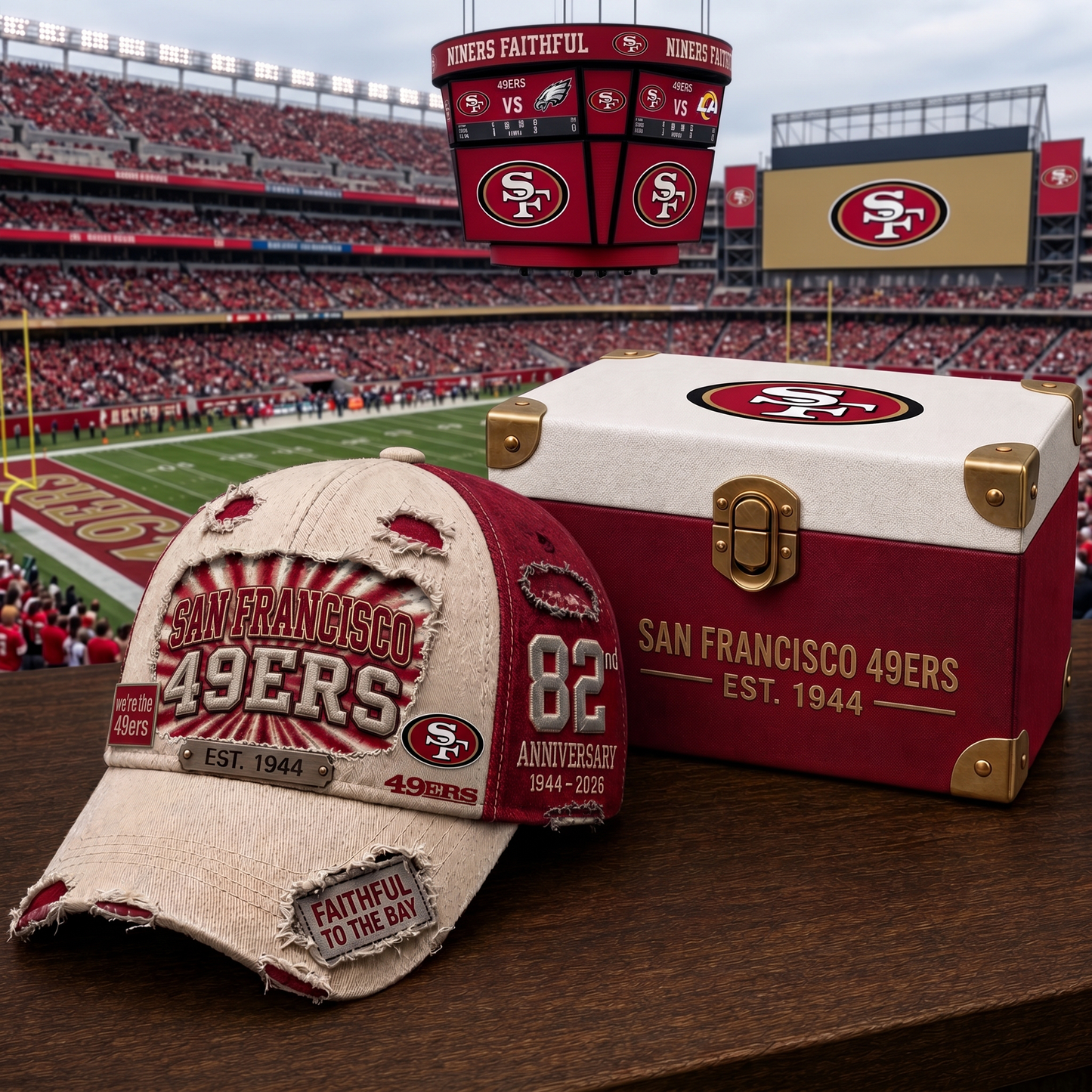Premium NFL SF Anniversary Distressed Cap