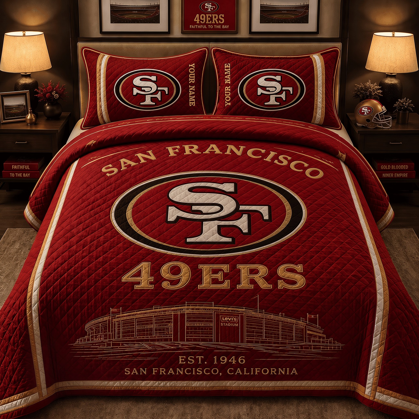 Premium NFL SF Bedding Sets Luxury
