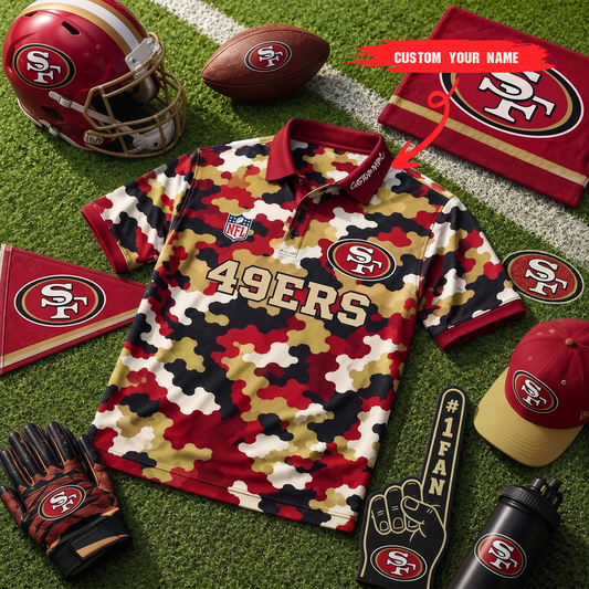 Premium NFL SF Camo Polo Shirt
