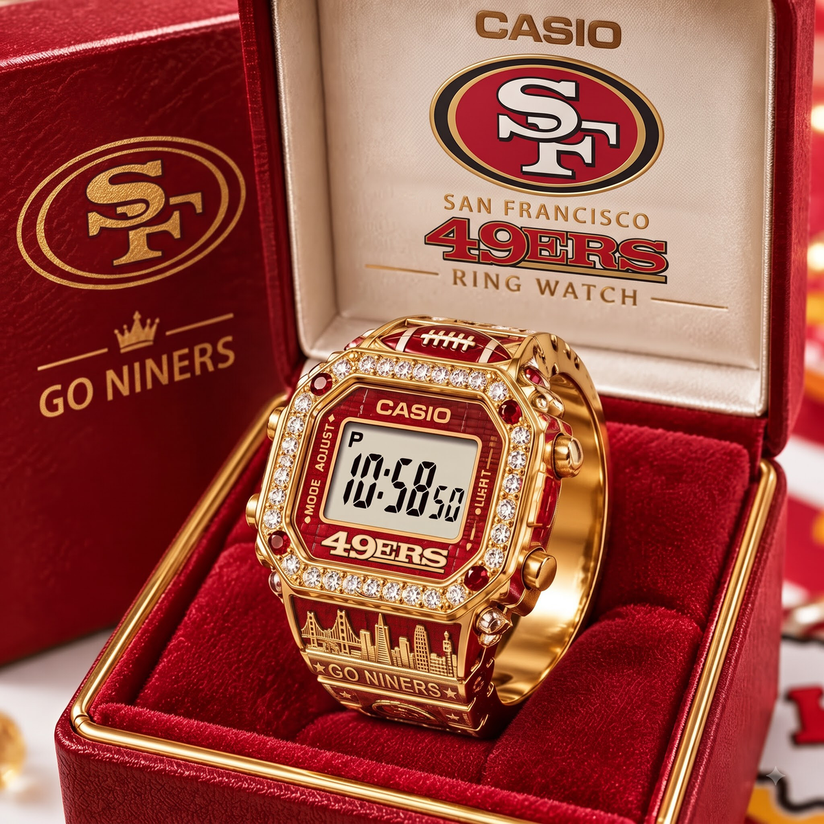 Premium NFL SF Gold Ring Watch