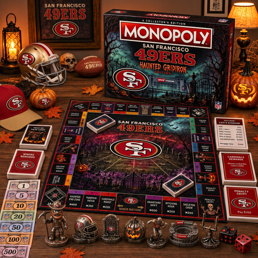 Premium NFL SF Halloween Monopoly Collector’s Edition Board Game V2