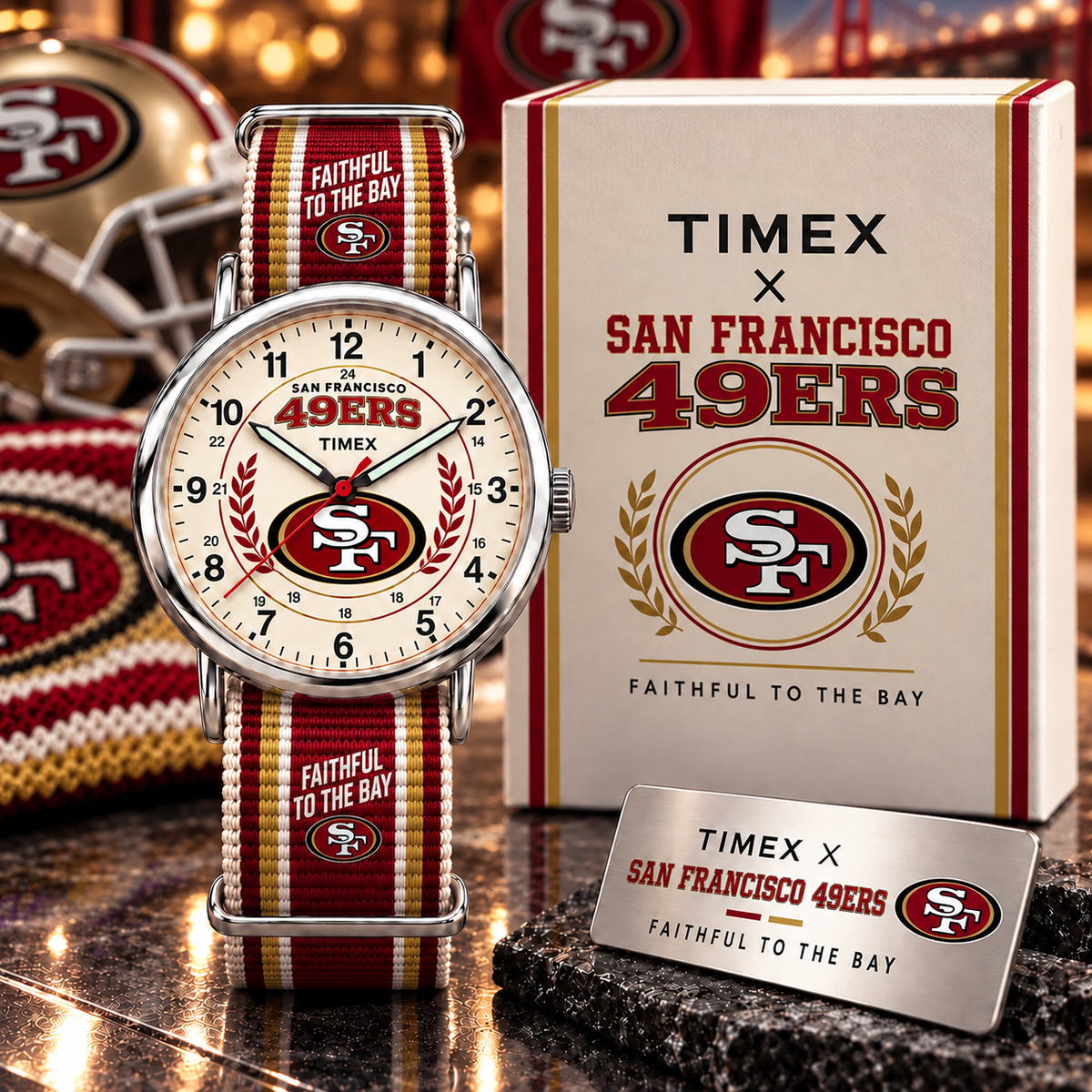 Premium NFL SF49 Cream Dial Watch