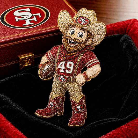 Premium NFL SF49 Luxury Sculptural Brooch