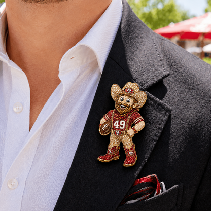 Premium NFL SF49 Luxury Sculptural Brooch