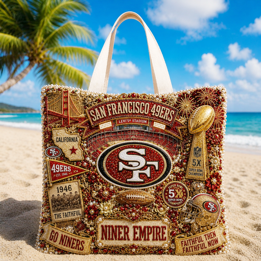 Premium NFL SF49 Summer Vibes Tote Bag