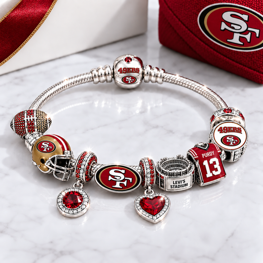 Premium NFL SF49 Team Spirit Charm Bracelet V8