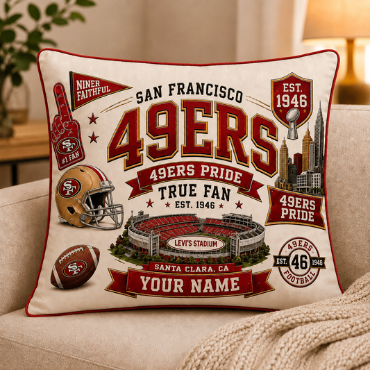 Premium NFL SF49 Vintage Pillow