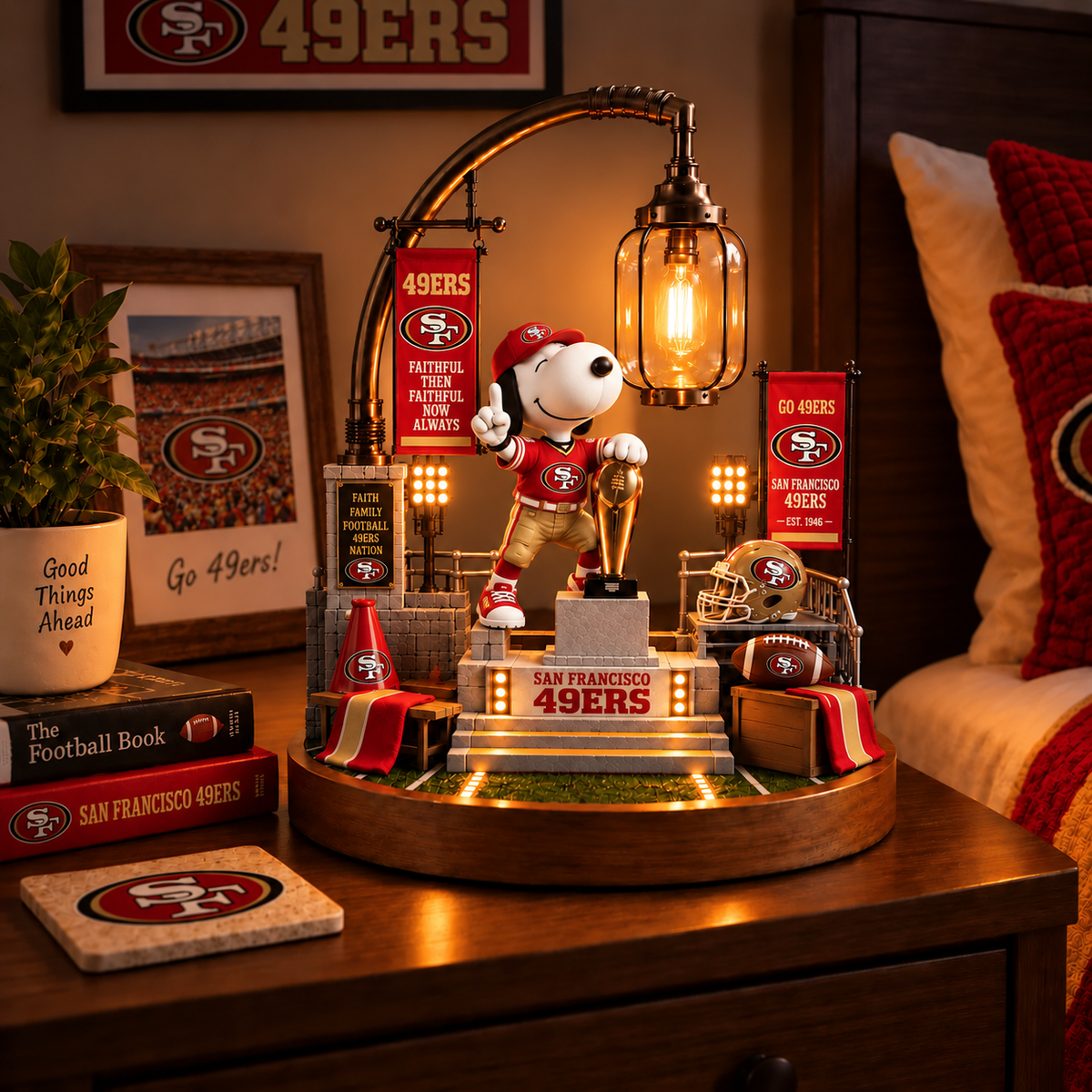 Premium NFL SF49 x SNP Themed Bedside Lamp