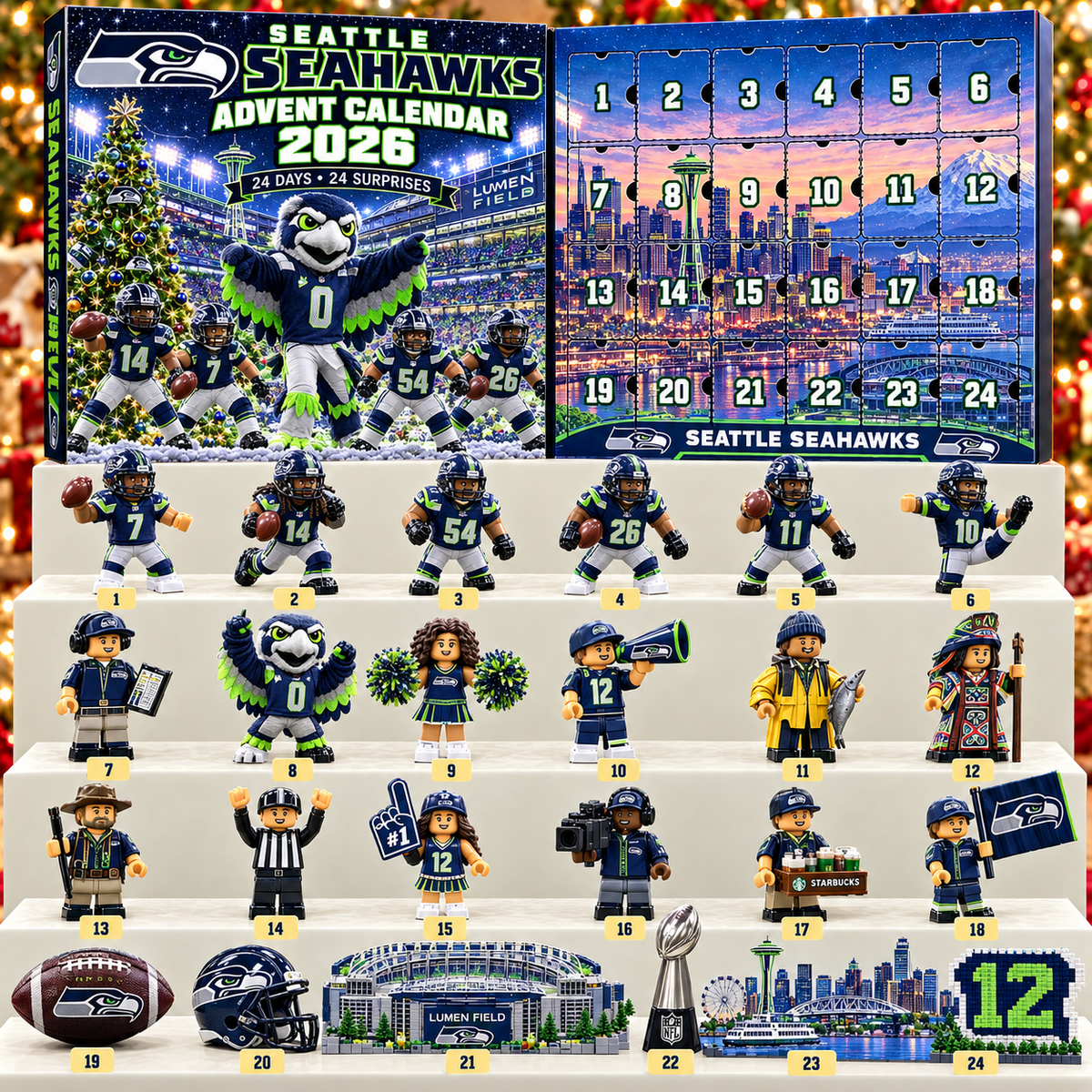 Premium NFL SS 24-Piece Football Collectible Advent Calendar V2