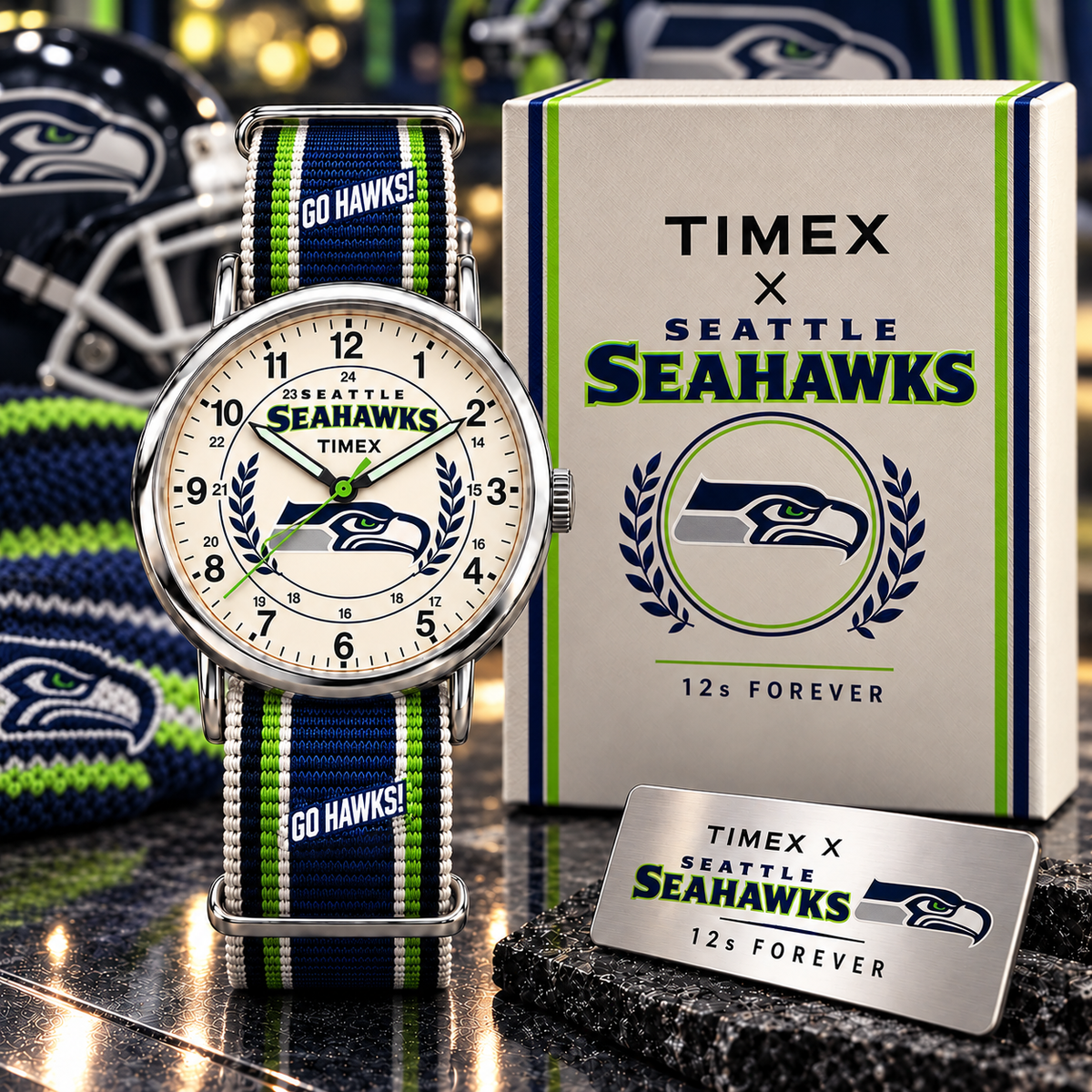 Premium NFL SS Cream Dial Watch